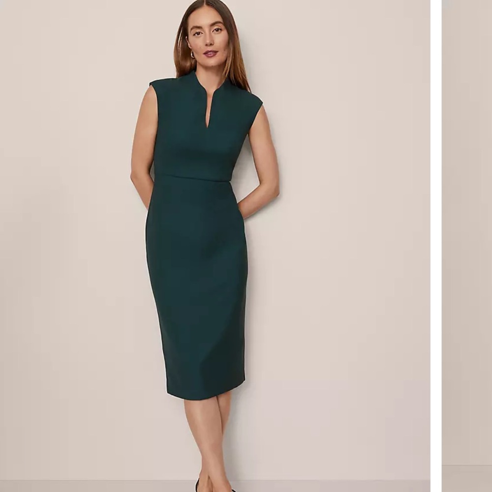 Ann Taylor Split Neck Sheath Dress
